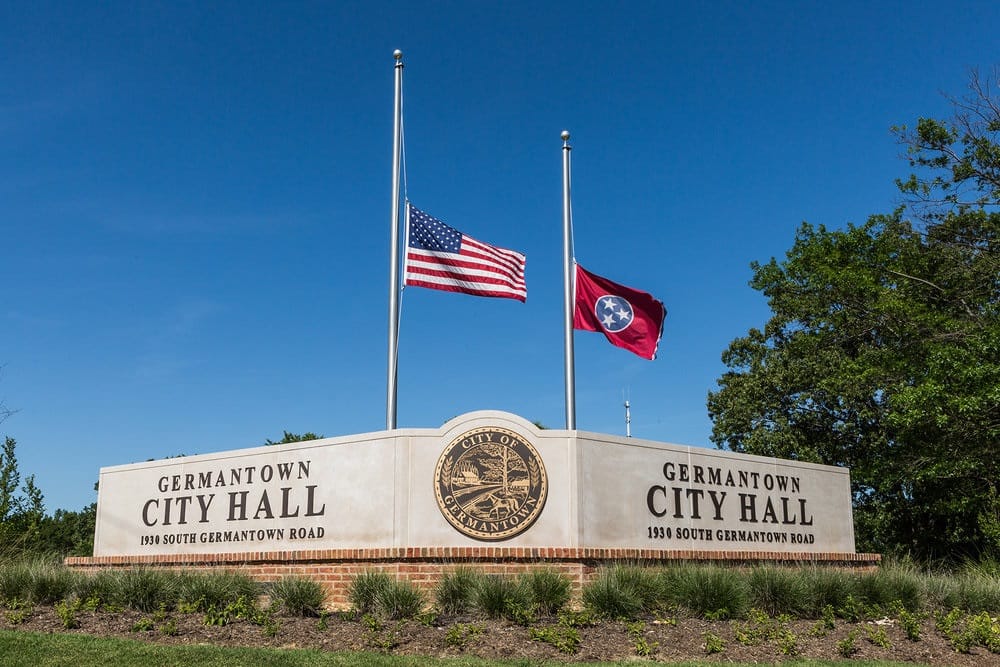 germantown, tennessee city hall sign