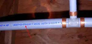 a white polybutylene pipe