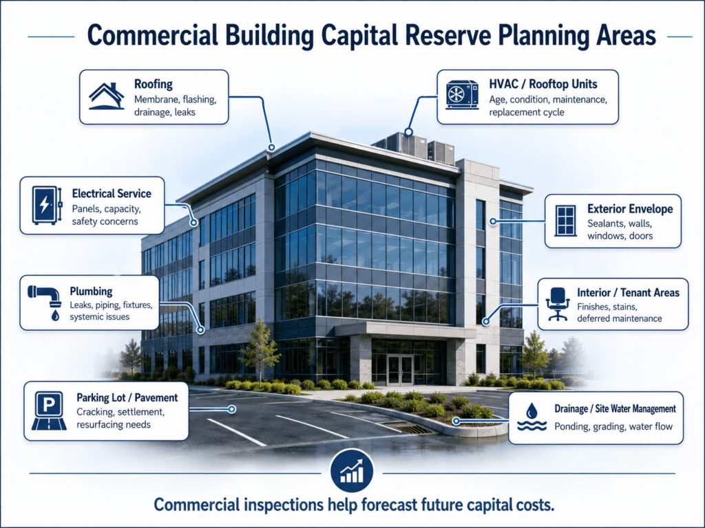 commercial building capital reserve planning areas