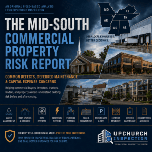 Featured Commercial Report Common Defects, Federed Maintenance, and Captial Expense Concerns For Mid-South Commercial Properties