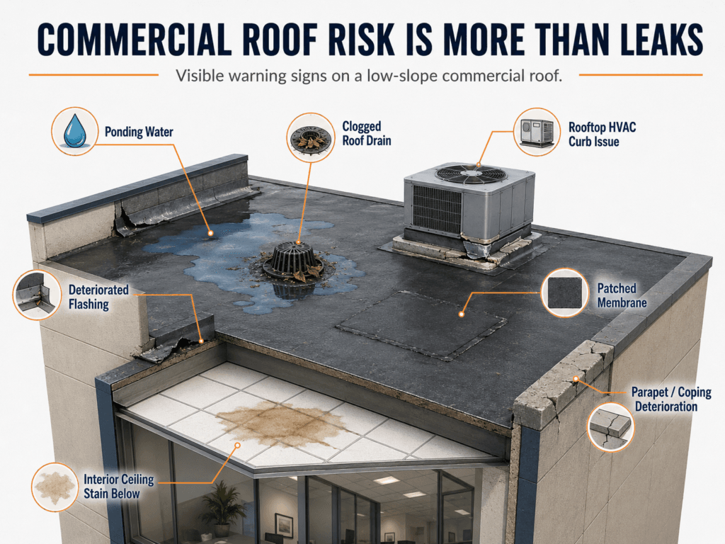 commercial roof risk is more thank leaks