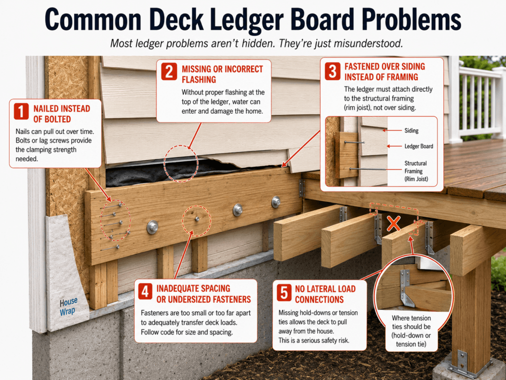 deck ledger problems