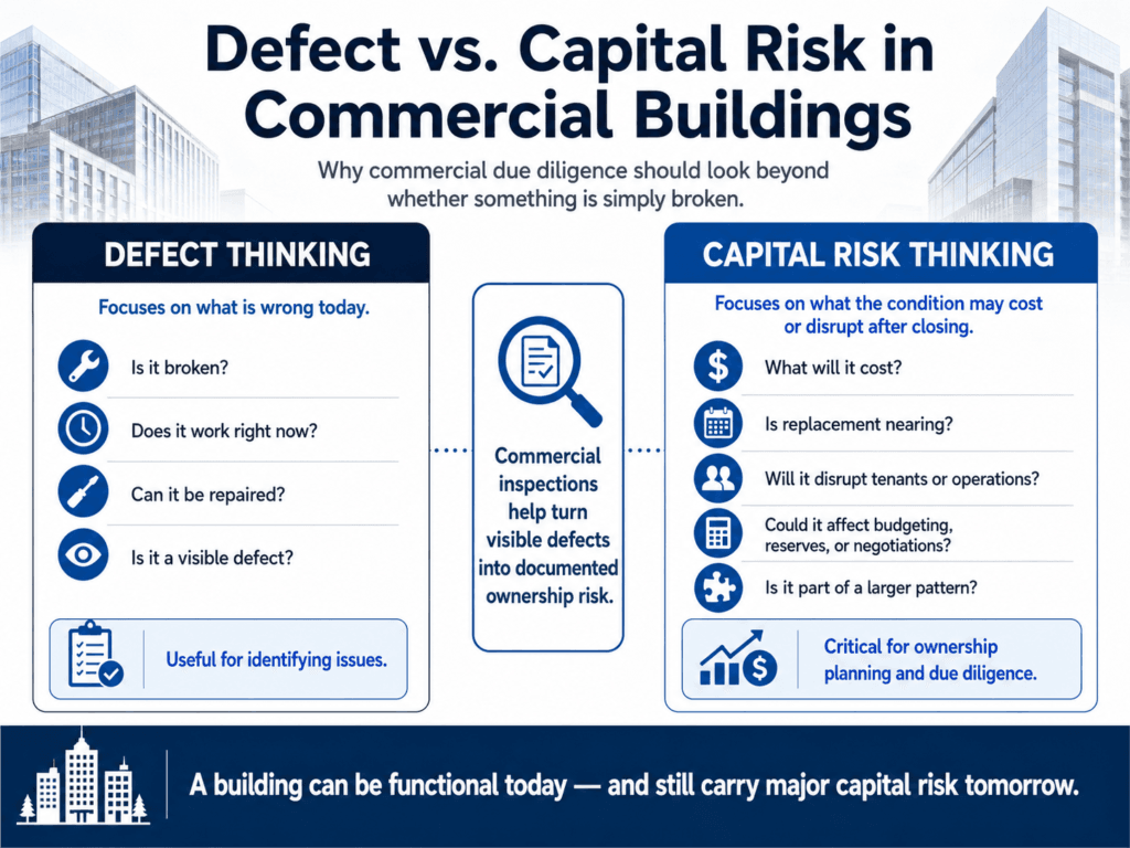 defect vs capital risk in commercial buildings