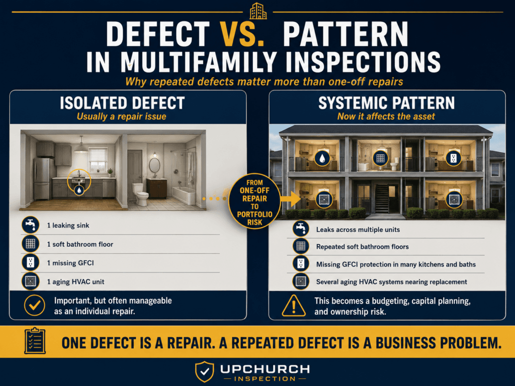 defect vs pattern in multi family inspections