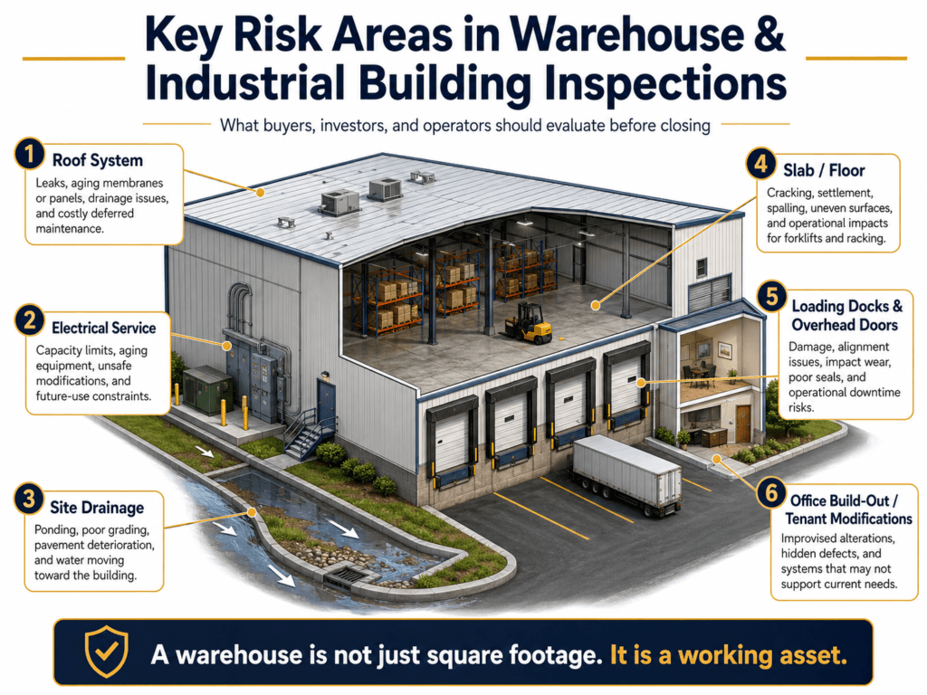 key risk areas in warehouse and industrial building inspections