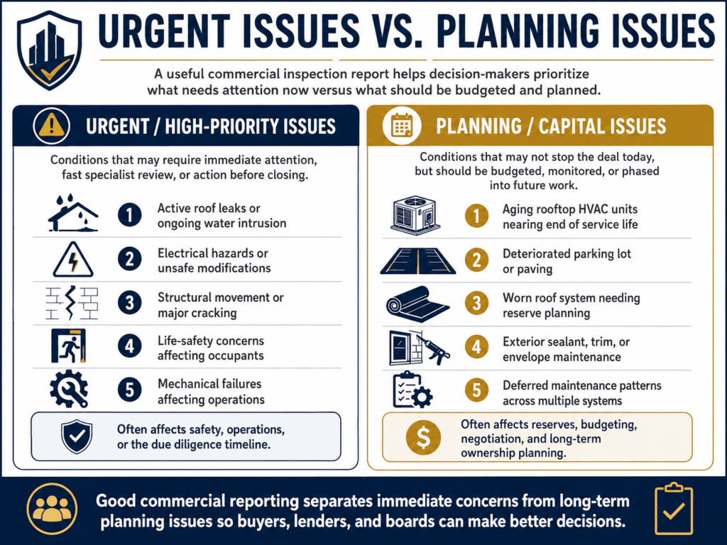 urgent issues vs planning issues