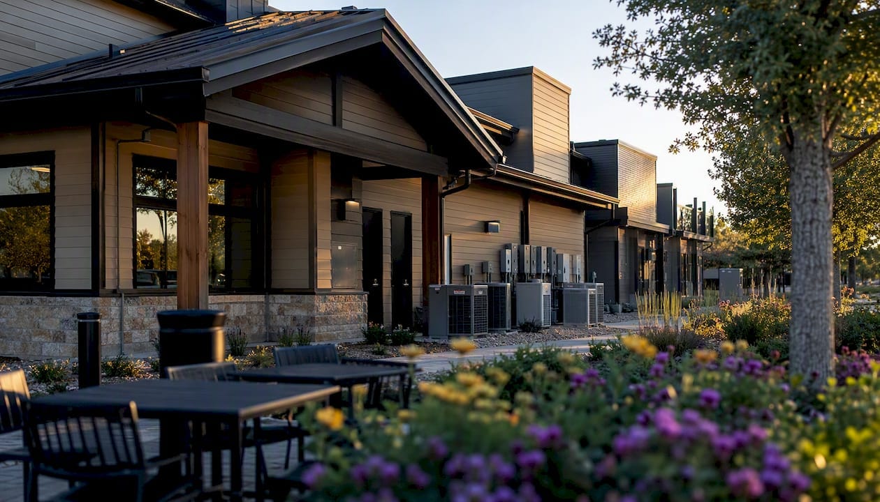 Multi-unit commercial property exterior view