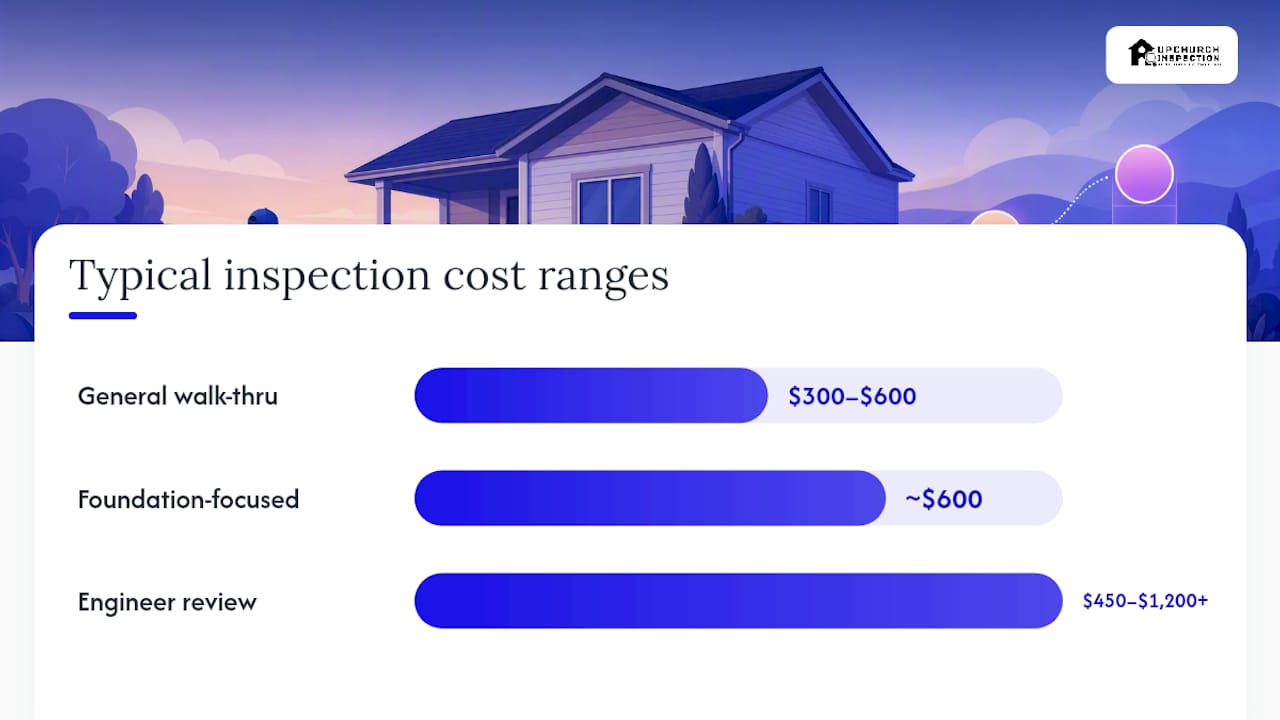 Cost comparison diagram of foundation inspection services