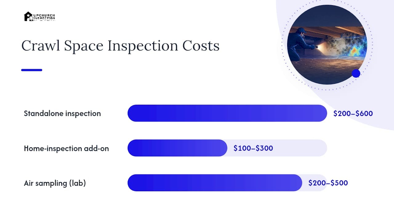 Crawl space mold inspection cost ranges