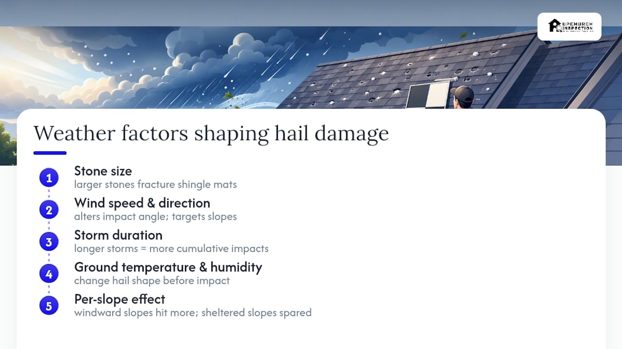 Factors influencing hail damage severity