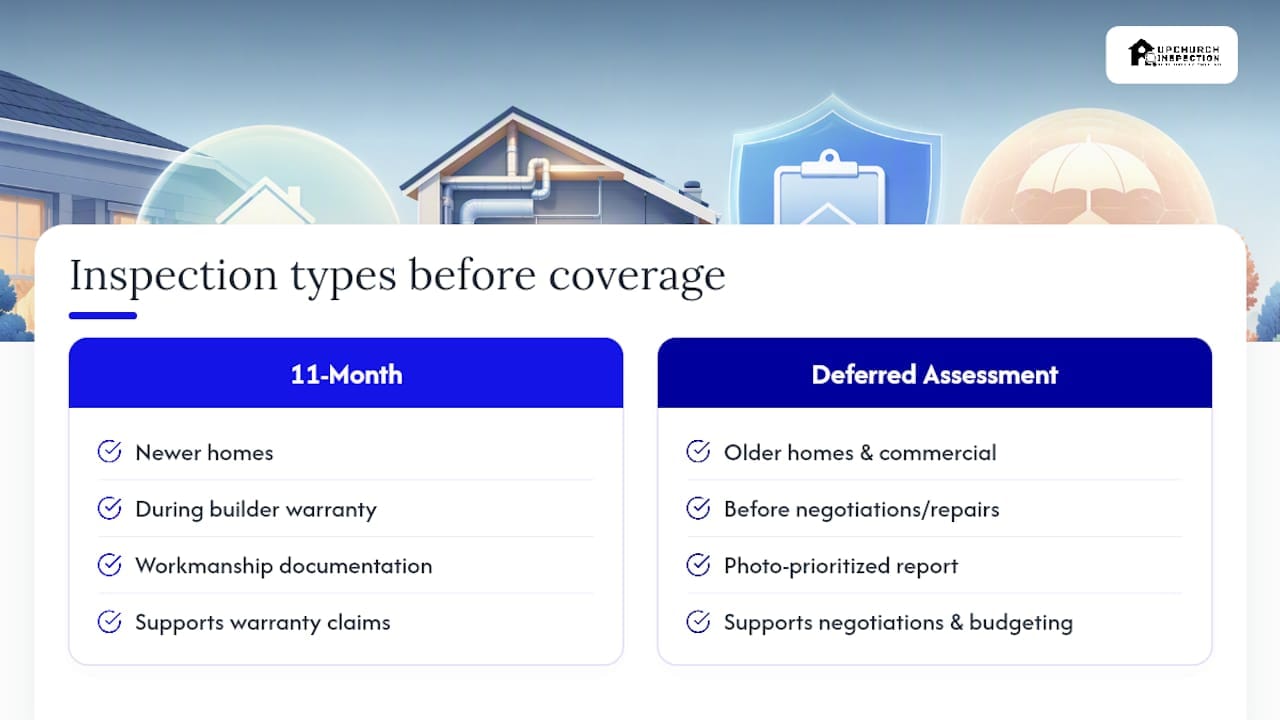Get an Inspection Before You Decide on Coverage — overview diagram