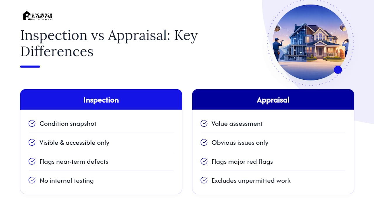 Comparison of inspection and appraisal roles