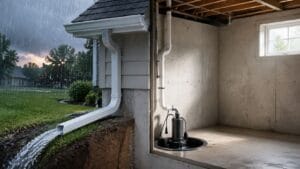 how to stop water coming into basement after heavy rain sump pump