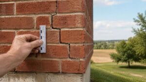 stair step cracks in brick house missouri brick cracks