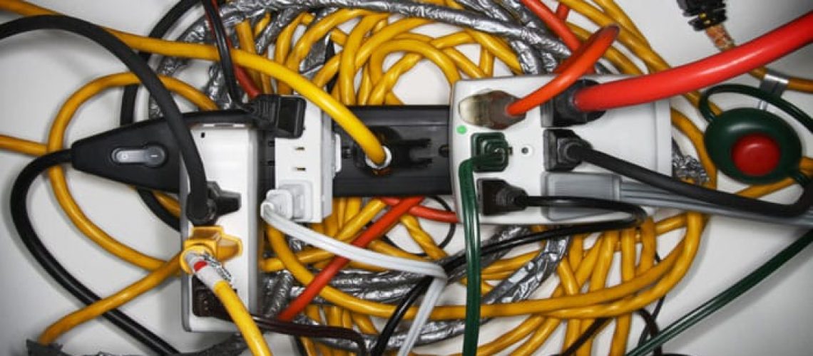 too many cords plugged in