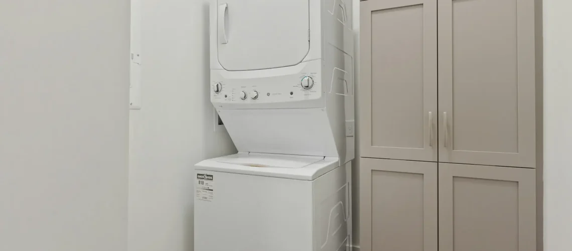 a dryer and a dryer in a room